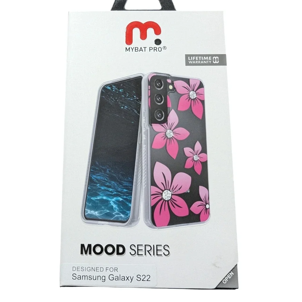 W4. Mybat Pro Mood Series Case‎ Samsung Galaxy S22 Clear / Flowers